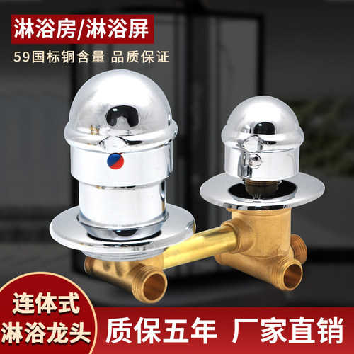 整体淋浴房龙头全铜水阀