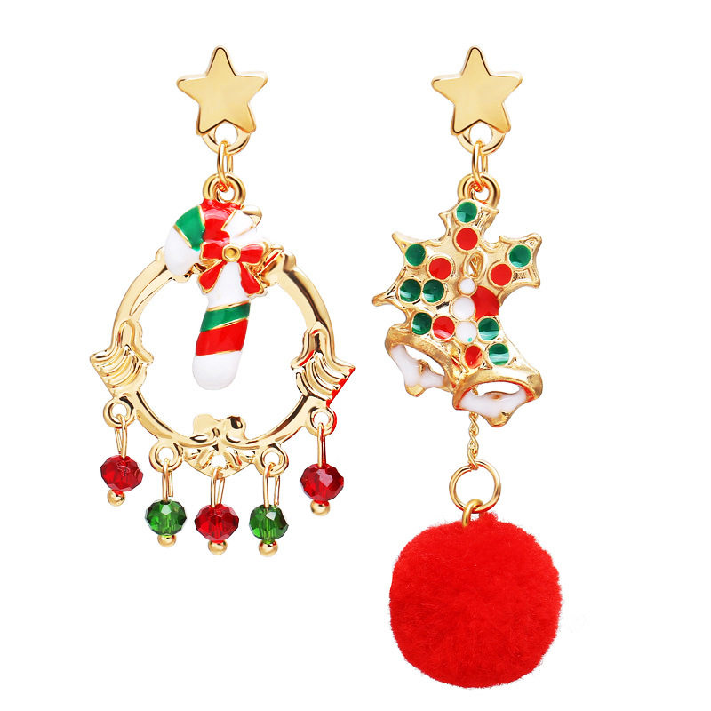 new star hair ball candy pendant earrings creative christmas