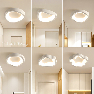 北欧极简过道吸顶灯led现代简约入户走廊玄关阳台灯广东中山灯具