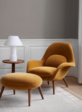 swoon lounge chair设计师老虎椅创意休闲沙发椅样板房咖啡厅椅