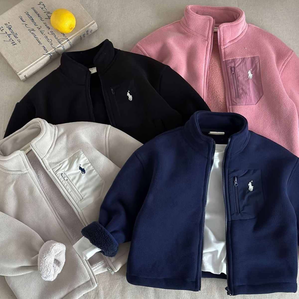 儿童外套双面绒毛毛衣男女童韩版加厚加绒服中小童慵懒风潮流外套