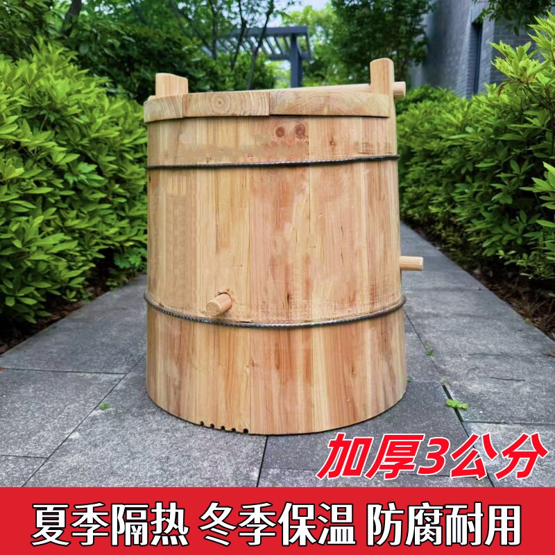 成品发货杉木蜂桶3公分厚诱蜂桶老式木桶招蜂养蜂专用大圆桶蜂箱