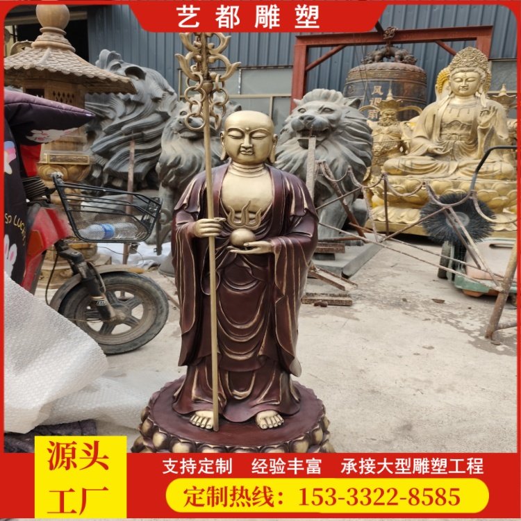 仿铜大号佛像雕塑中式复古佛堂客厅供奉摆件禅意家居装饰工艺品