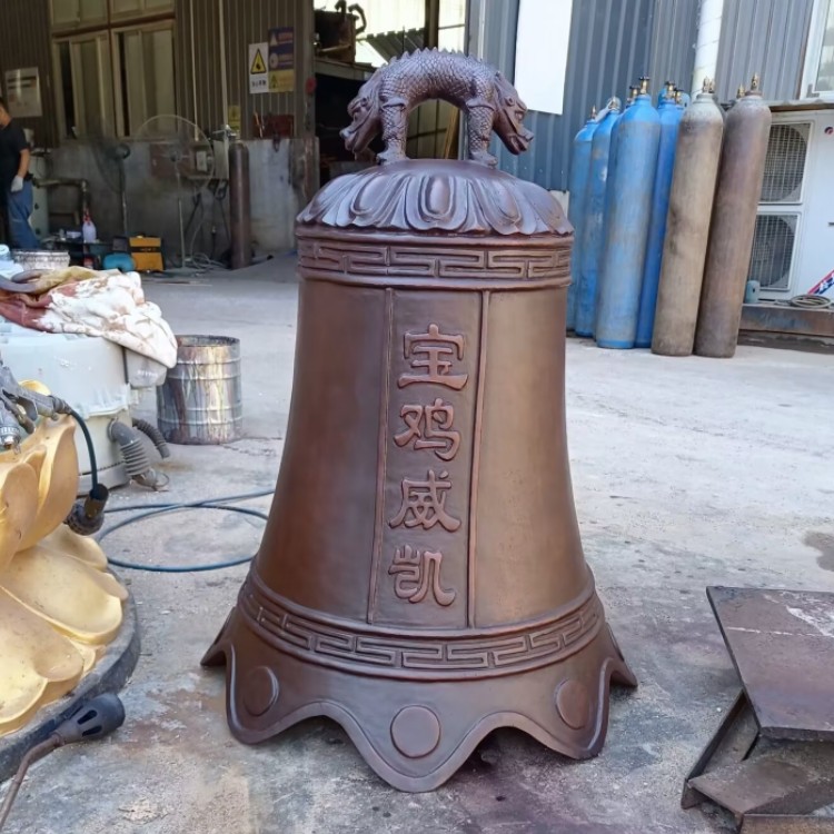 厂家供应景区寺庙铜钟学校大型铜装饰摆件