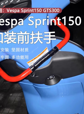 适用维斯帕Vespa GTS300 Sprint150改装车头前儿童扶手手扶横杆