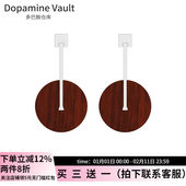 Dopamine Vault」竹影.中式 团扇摩登燕尾榫小众气质轻奢百搭耳环