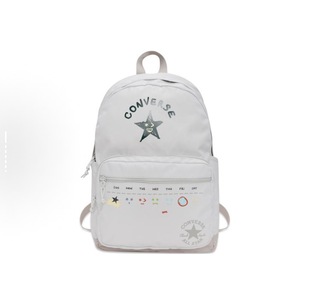 大容量百搭趣味涂鸦印花拉链开合男女双肩包 Converse 匡威