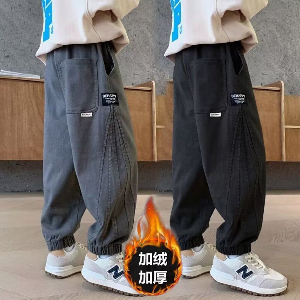 儿童男童裤子2025年秋冬新款运动裤中大童加绒长裤工装休闲裤灰色,童装/婴儿装/亲子装,裤子,淘宝优惠券,粉丝福利购,淘宝优惠卷