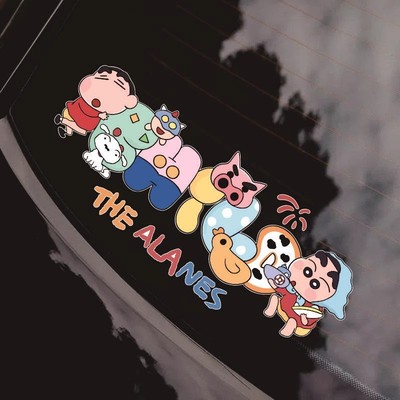 蜡笔小新汽车贴纸划痕遮挡遮盖