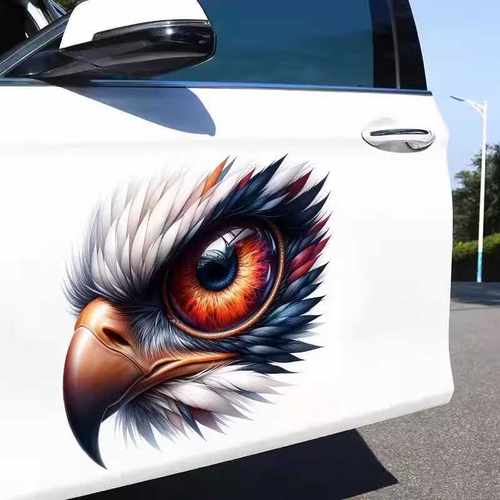 七彩老鹰车贴网红防水车贴门贴行李箱猛禽车身遮挡划痕改装饰贴纸