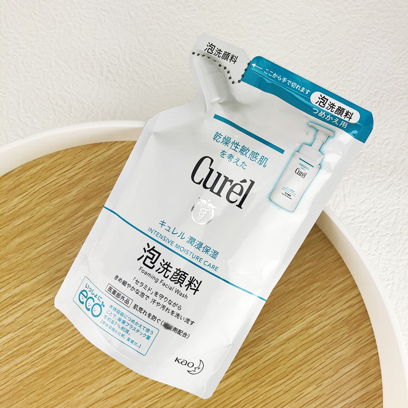 日本Curel珂润泡沫洁面洗面奶替换装清洁氨基酸130ml袋补充装