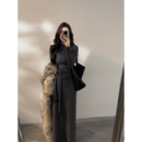 显瘦时尚 大婷婷 冬季 假两件半高领长裙连衣裙气质女装 DT1802 长袖