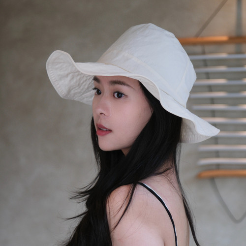 大帽檐遮阳防晒渔夫帽女夏季防紫外线速干薄款太阳帽子带防风绳