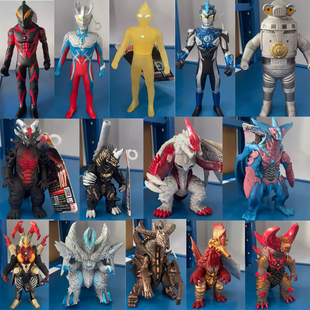 清仓 万代500迪迦贝利亚奥特曼怪兽超级古兰特王芝顿大软胶人偶