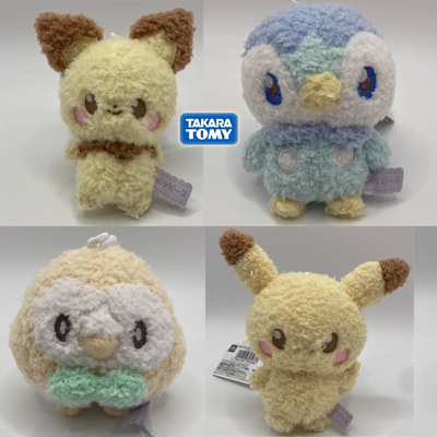 多美TOMY ARTS精灵宝可梦皮丘木木枭波加曼皮卡丘毛绒包包挂件