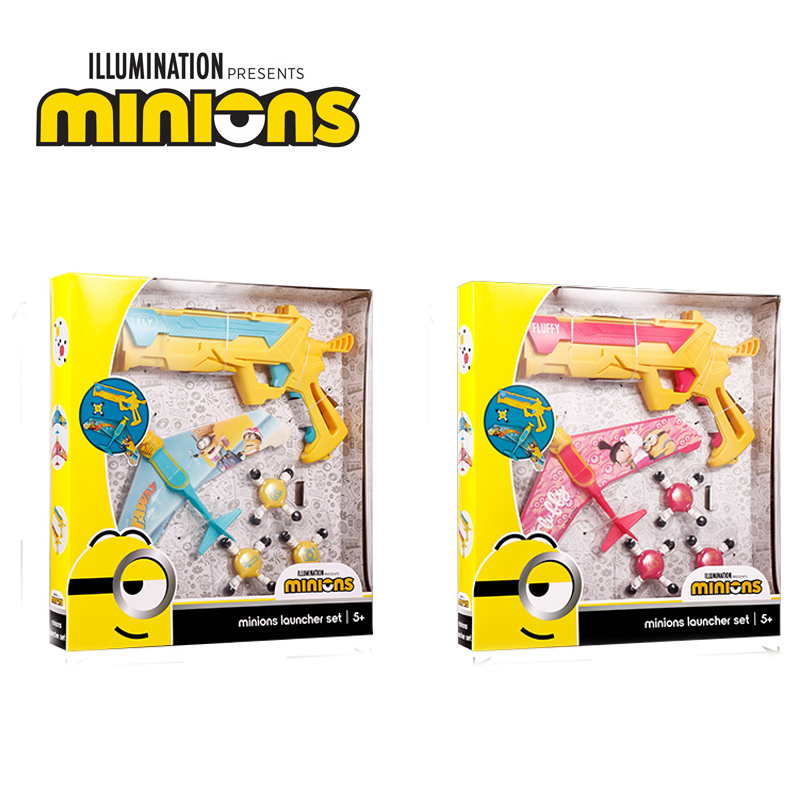 minions小黄人弹射滑翔机玩具飞机模型标靶儿童礼物神偷奶爸玩具