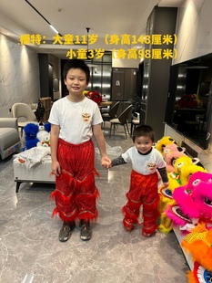 儿童小狮裤舞狮裤醒狮裤南狮裤小孩裤子舞龙舞狮用品演出表演服装