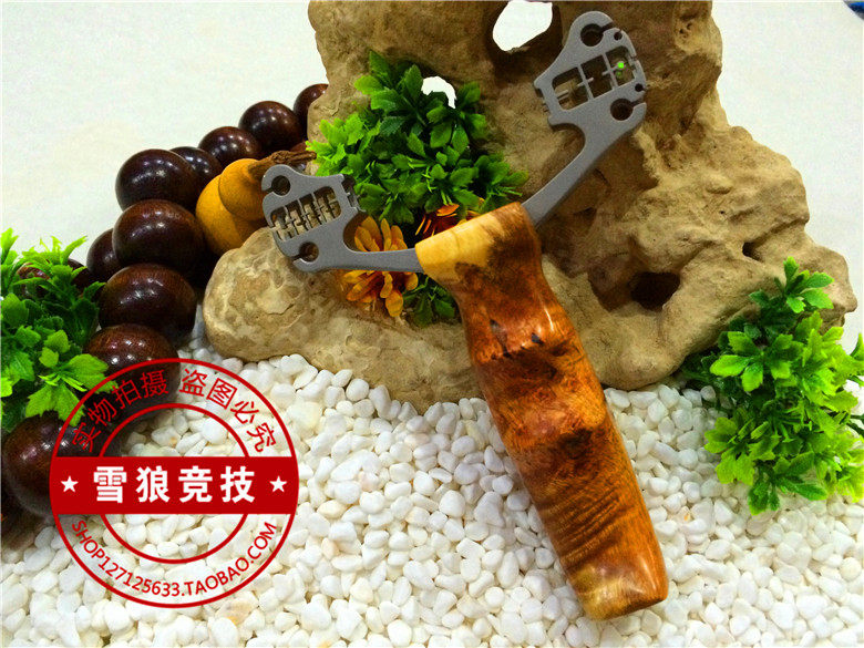 麻梨疙瘩手柄 304弓头 五联瞄光纤一把抓卡球弹弓  天窗瞄点双卡