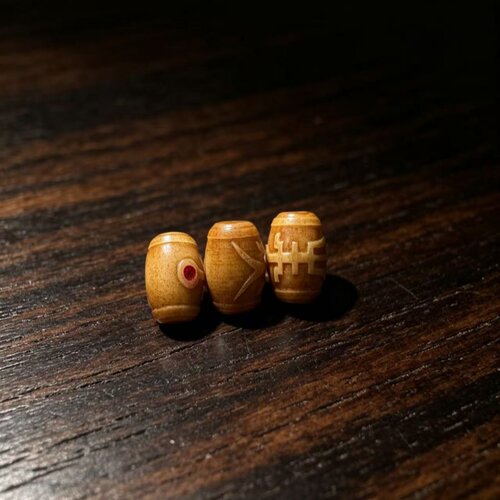 藏式老料驼骨雕刻桶珠佛珠配件文玩diy配饰骨雕隔珠