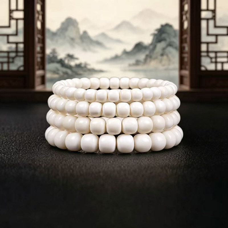 鹿角骨雕刻单圈直切手串老型文玩男女念珠绕指柔手链