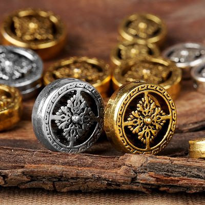 十字法轮背云念珠菩提diy配饰