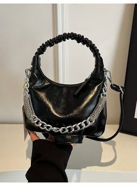 M&SHA THE MASHA 5质感小众春夏季链条单肩斜挎包女士手提饺子包