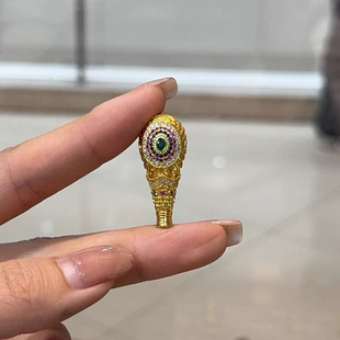 纯铜镶钻精工凤羽三通隔珠配件手工串珠佛珠念珠三通手持配饰