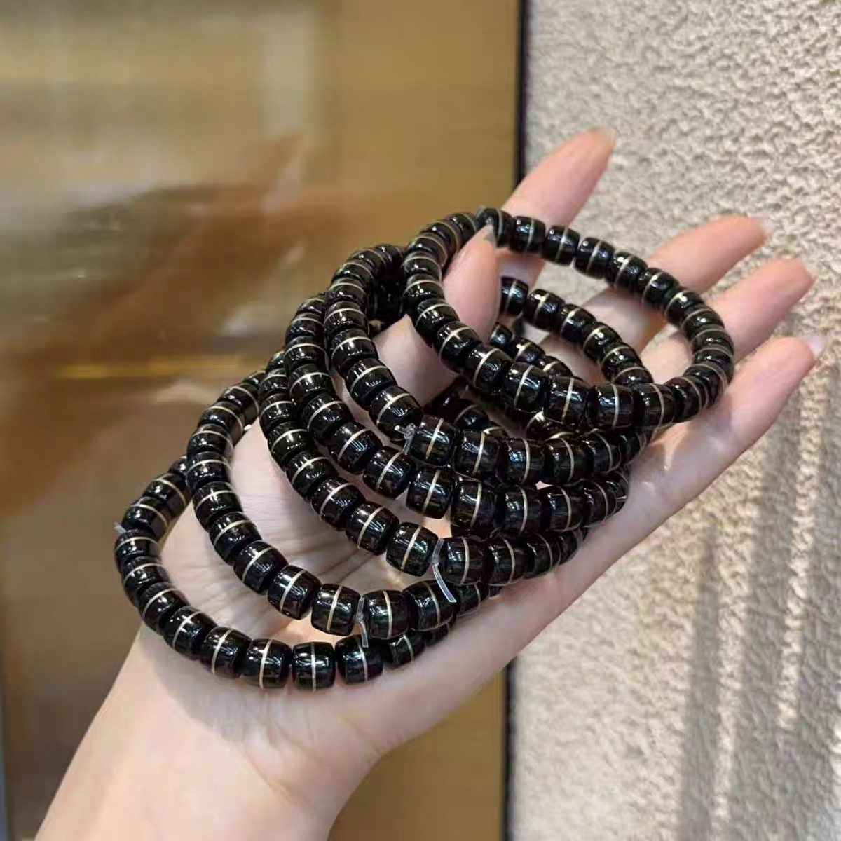 椰蒂一线药师镶嵌铜珠手串diy配件文玩佛珠手链时尚配饰隔珠串珠