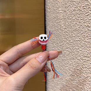 牛骨阿呆三通diy配件手工编织手绳手链项链挂件手串文玩配饰品