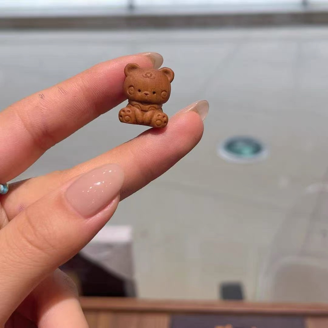 老山檀小熊diy手工配件编手绳手链串珠挂件手串文玩饰品