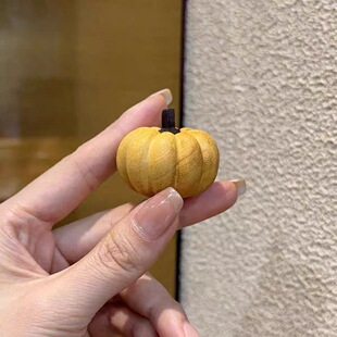 金丝檀木黄金檀木拼接南瓜摆件吊坠编绳挂件包挂车挂文玩饰品配饰