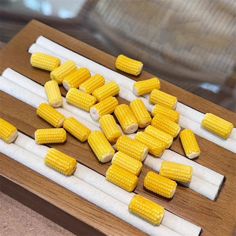 根付玉米diy配件手工编织手绳项链文玩佛珠时尚配饰品隔珠