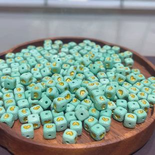 菱镁矿爱心方糖配件手工diy文玩时尚配饰佛珠手串隔珠散珠配饰