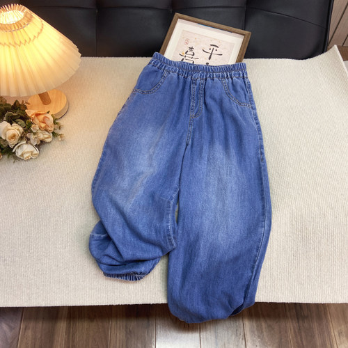 海洋家特价童装 男女童潮款长裤中大童春夏款防蚊裤儿童薄款裤子