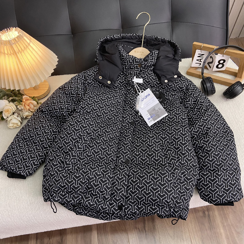 海洋家特价童装男女童冬季新款羽绒服儿童中大童碎花羽绒袄冲锋衣