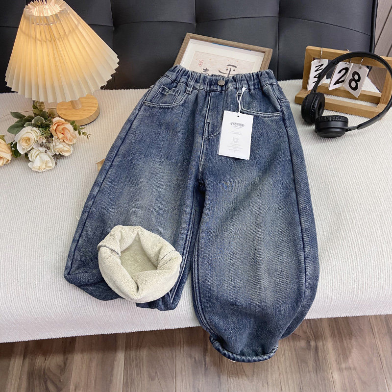 海洋家特价童装男女童潮款牛仔裤中大童加厚一体绒长裤儿童休闲裤,童装/婴儿装/亲子装,儿童牛仔裤,淘宝优惠券,粉丝福利购,淘宝优惠卷