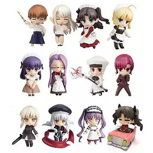 包邮 爱玩乐.日版 ataraxia远坂凛saber小粘土盒蛋人偶 hollow Fate