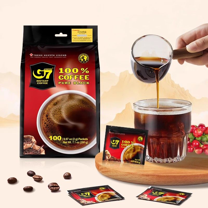 G7越南咖啡美式纯黑咖啡速溶袋装正宗2g*100包 200g,咖啡/麦片/冲饮,速溶咖啡,淘宝优惠券,粉丝福利购,淘宝优惠卷
