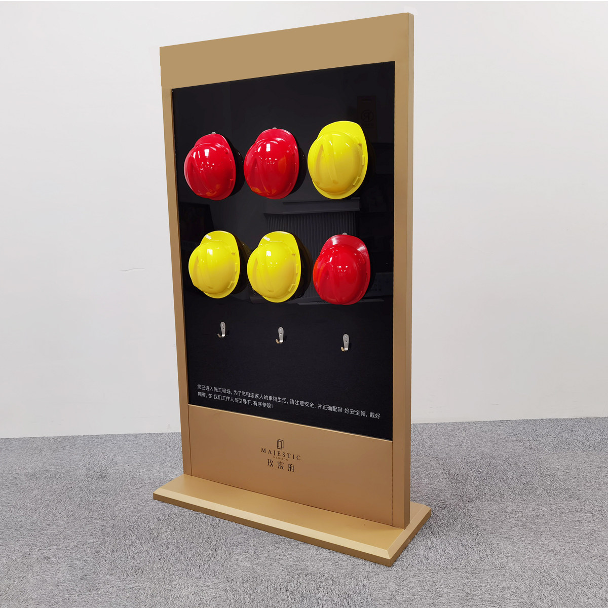 工程安全帽专存放头帽架定制工地头盔架置帽架可移动安全帽收纳架