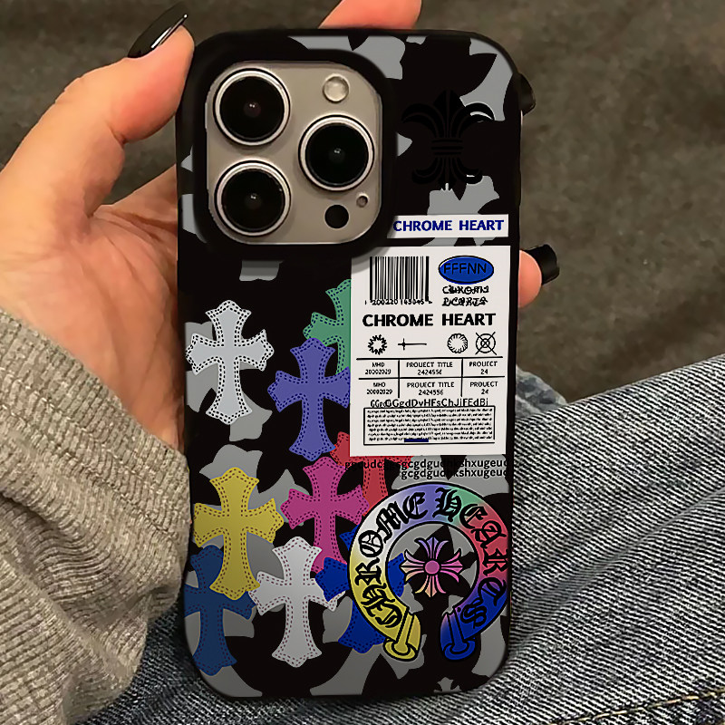 标签多彩十字架适用苹果16promax手机壳iphone14PRO华为mate60pro果冻Pura70荣耀200女reno12保护套s19小米15