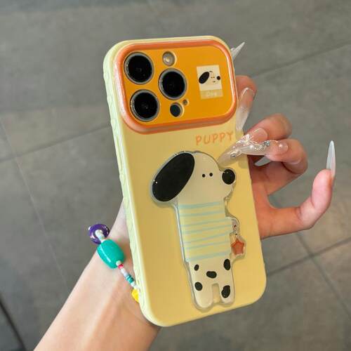 橙框条纹衫斑点狗适用苹果17promax手机壳iPhone16por华为mate80小米17ACE3note14reno12nova16findx9K90p90