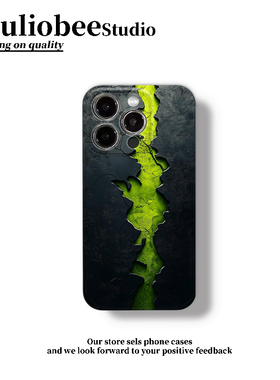 绿色岩浆适用苹果16promax手机壳iphone14PRO华为mate60pro新款Pura70荣耀300女reno13保护套vivos20硬小米15