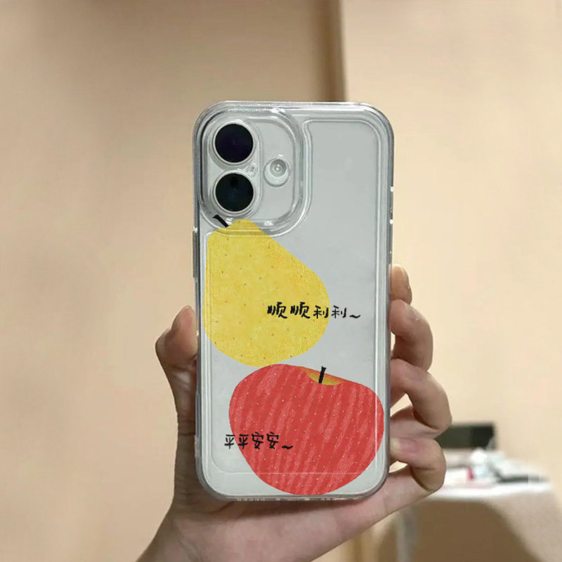 顺梨苹安适用苹果17/16promax手机壳iPhone15华为mate60pro透明Pura70荣耀300女reno13保护套vivos20软小米17
