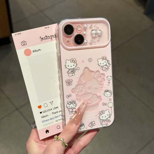 镂空粉猫咪适用苹果17/16promax手机壳华为Mate80pro可爱Pura90荣耀600女OPPOReno15保护套VIVOX300软小米17