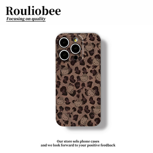 满屏Kitty豹纹适用苹果17promax手机壳iphone14华为mate60pro菲林Pura70荣耀300女reno13保护套vivos20小米15