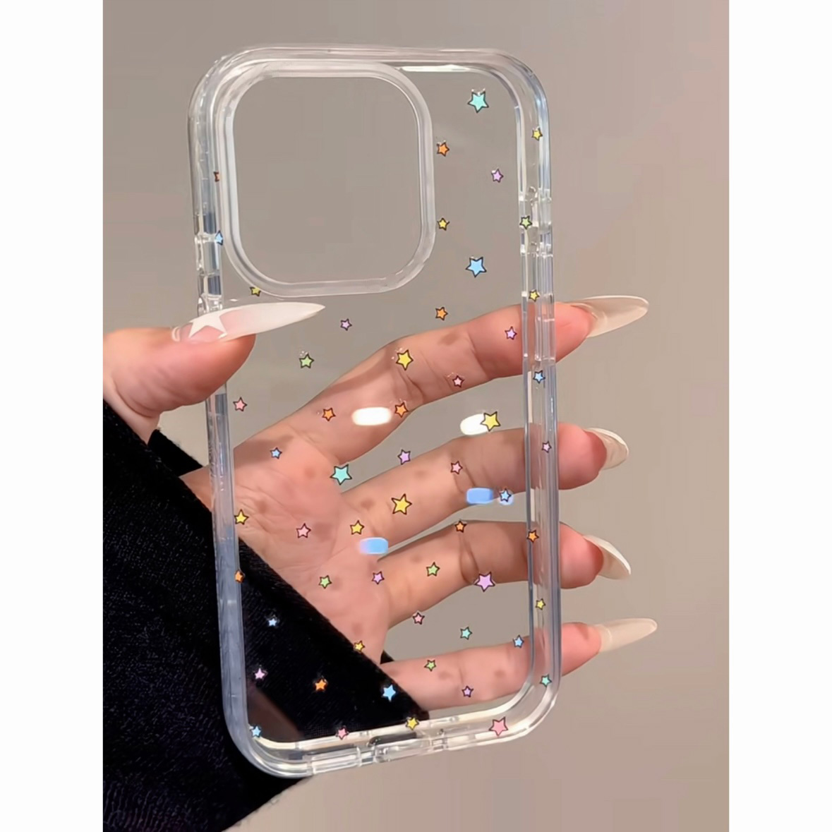 多巴胺小星星适用苹果16promax手机壳iphone14华为mate60pro透明Pura70荣耀300女reno13保护套vivos20小米15