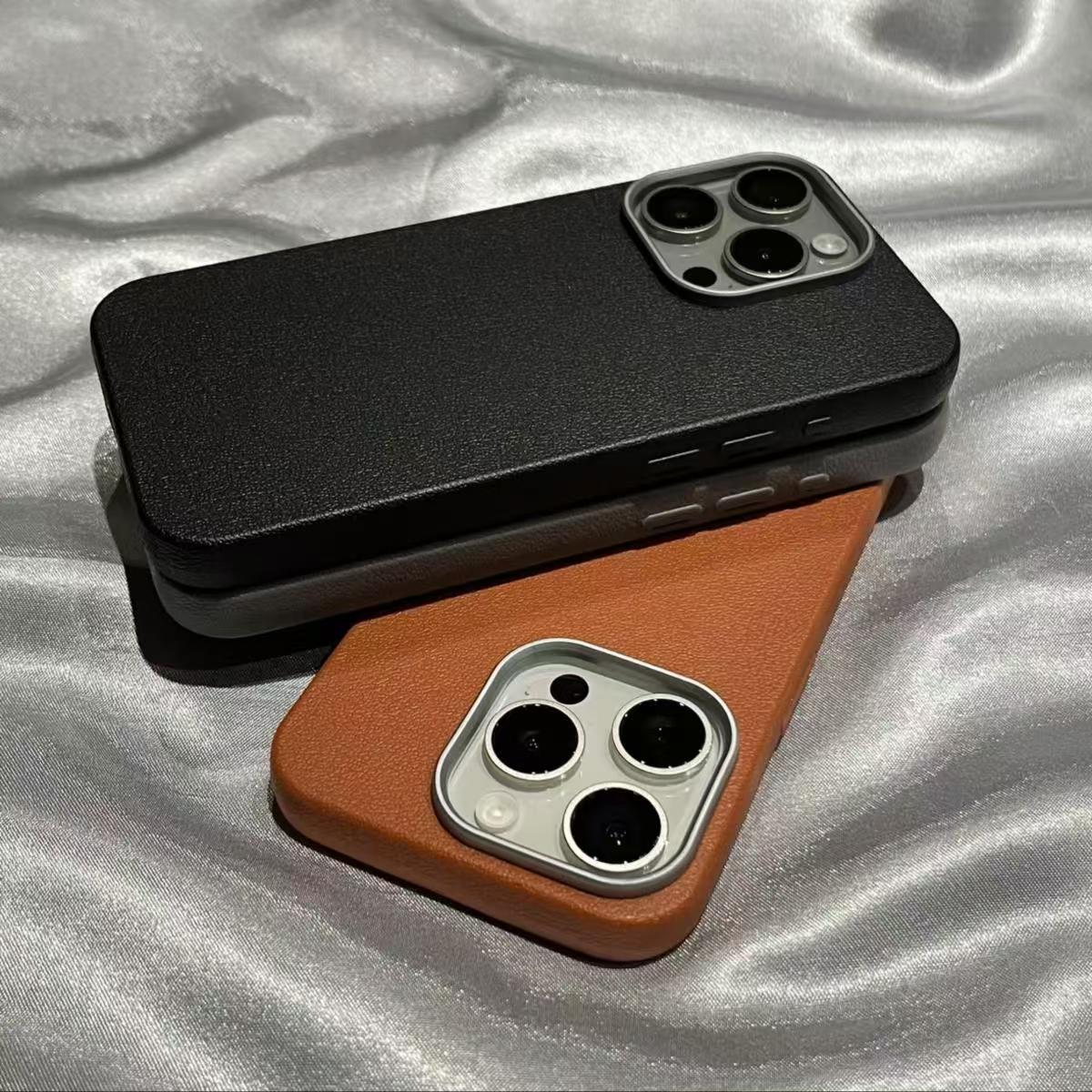 简约磨砂高级感素皮纹适用苹果16/15promax手机壳纯色iPhone13防摔14pro软硅胶12男女款11保护套15pro情侣16