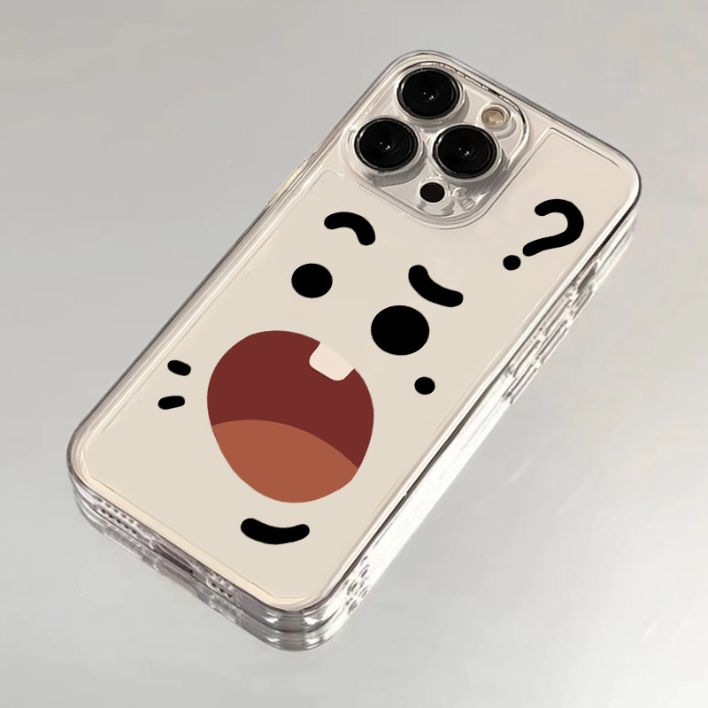 惊讶表情适用苹果16promax手机壳iphone14PRO华为mate60pro透明Pura70荣耀300女reno13保护套vivos20软小米15