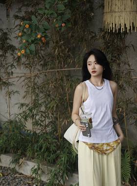 MQ/MACQNF21997新款2024时尚吊带背心女简约百搭工字背心打底