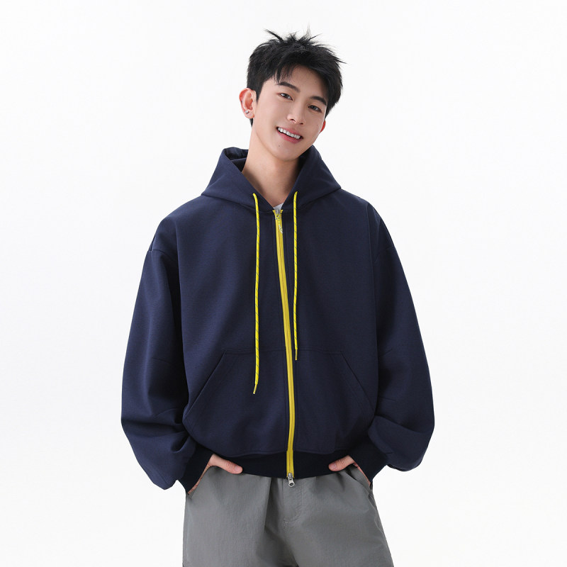 「设计师品牌」重磅320克 长袖连帽户外开衫卫衣外套秋季